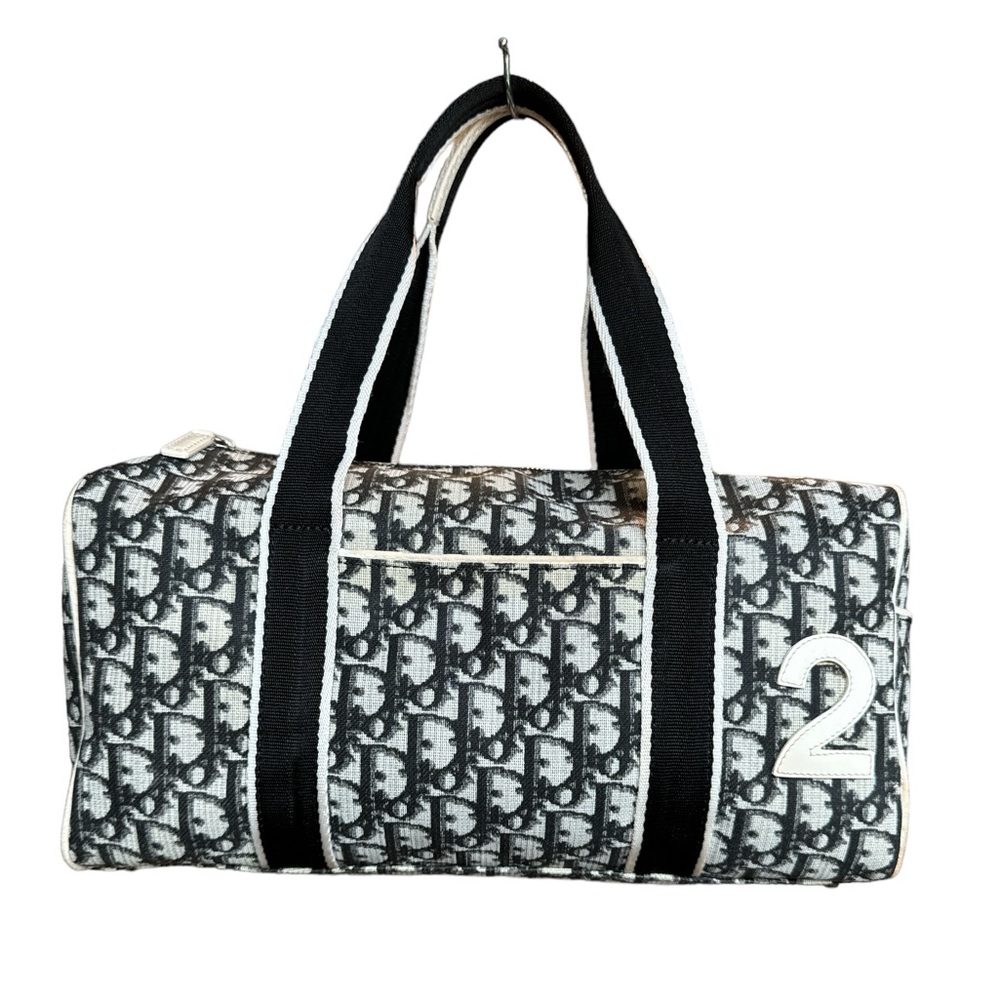 SOLD! Authentic Dior Trotter Coated Canvas Boston Bag - Picture 1 of 12
